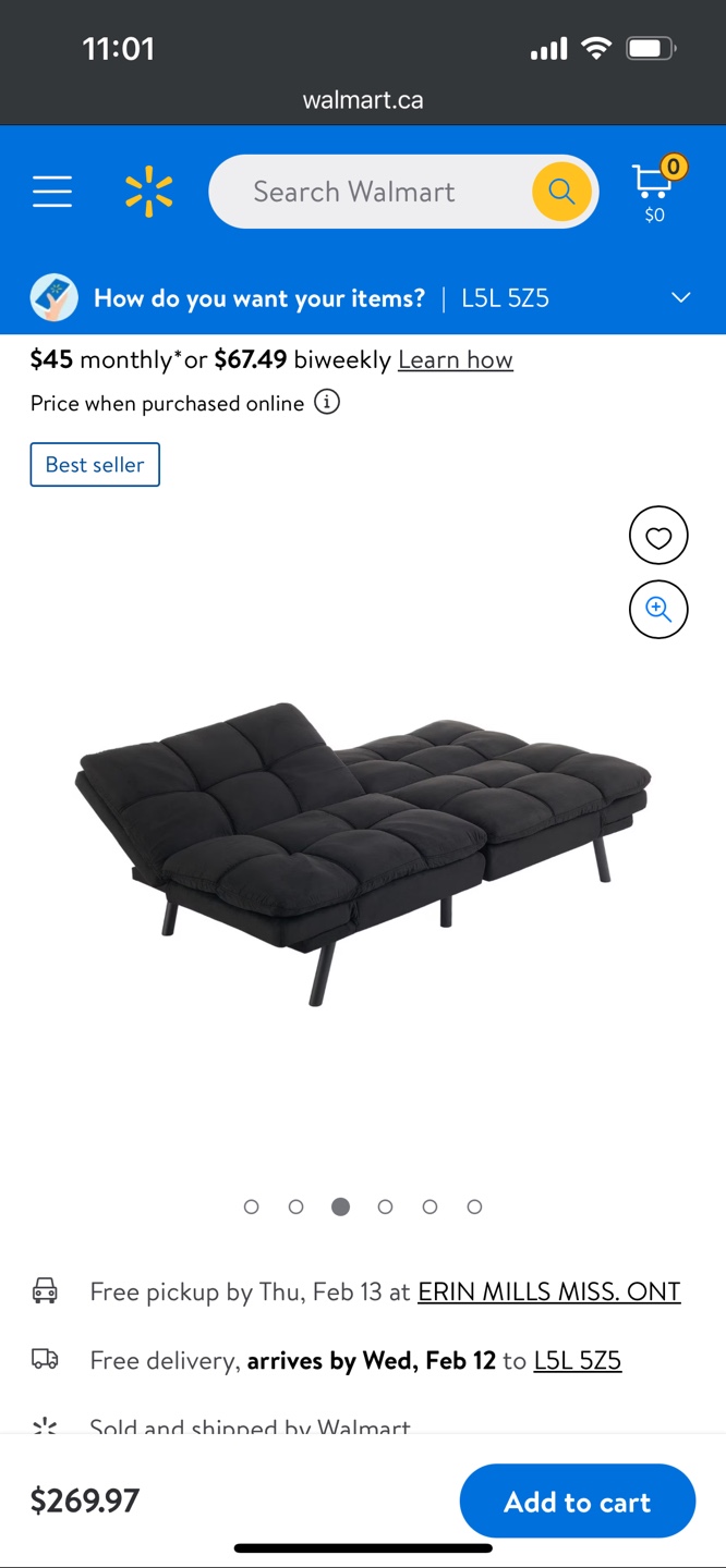 Black Futon Sofa Bed - photo 4