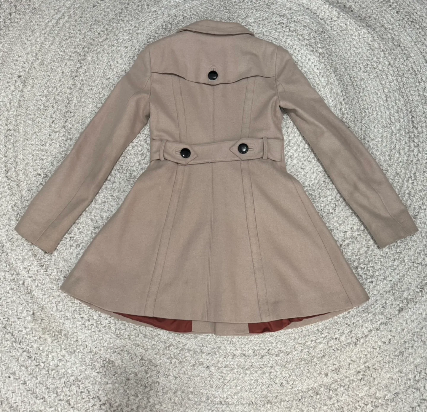 Topshop Beige A-line Peacoat image indicator(2)