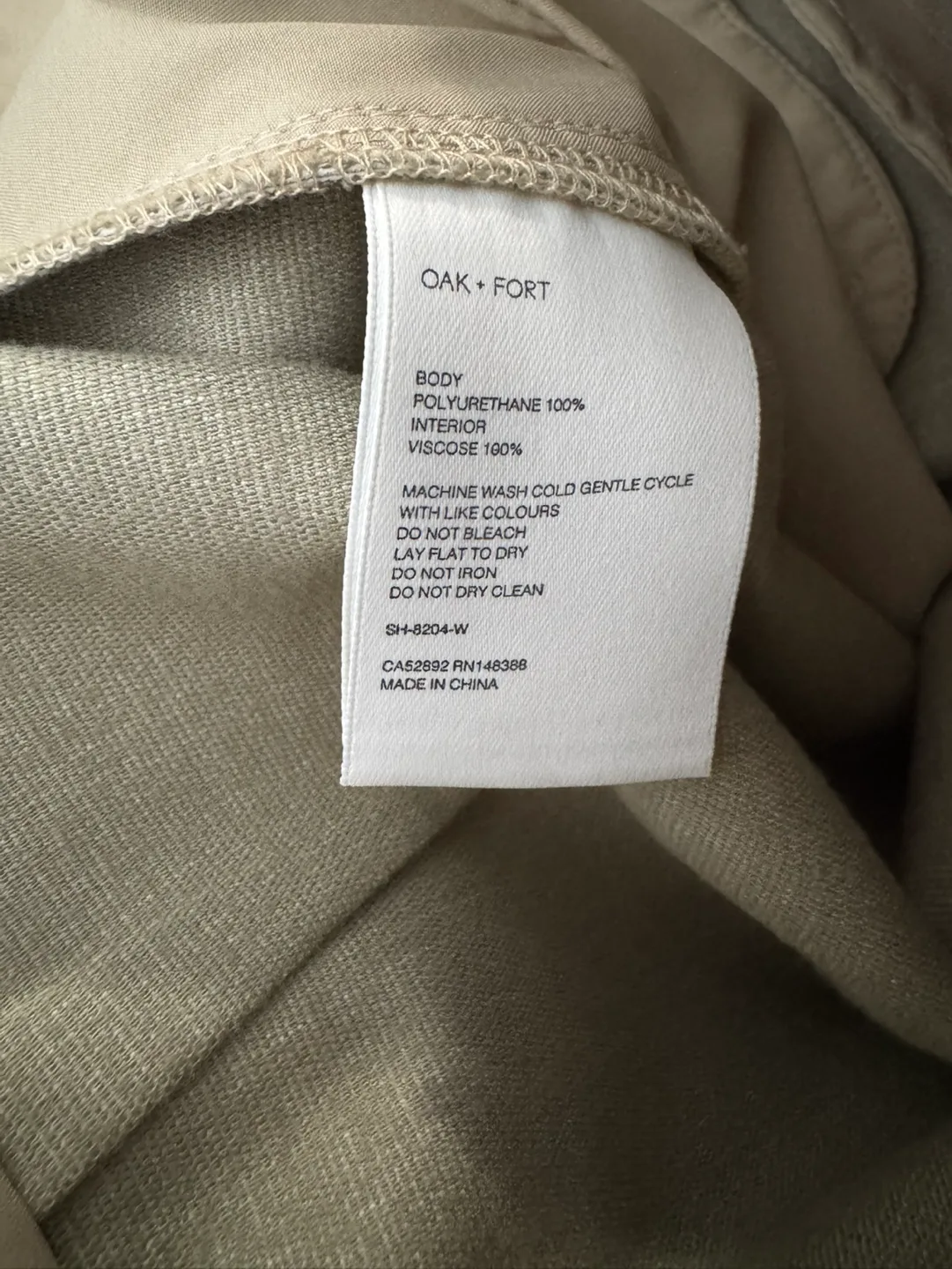 Oak + Fort Beige Leather Shorts image indicator(8)
