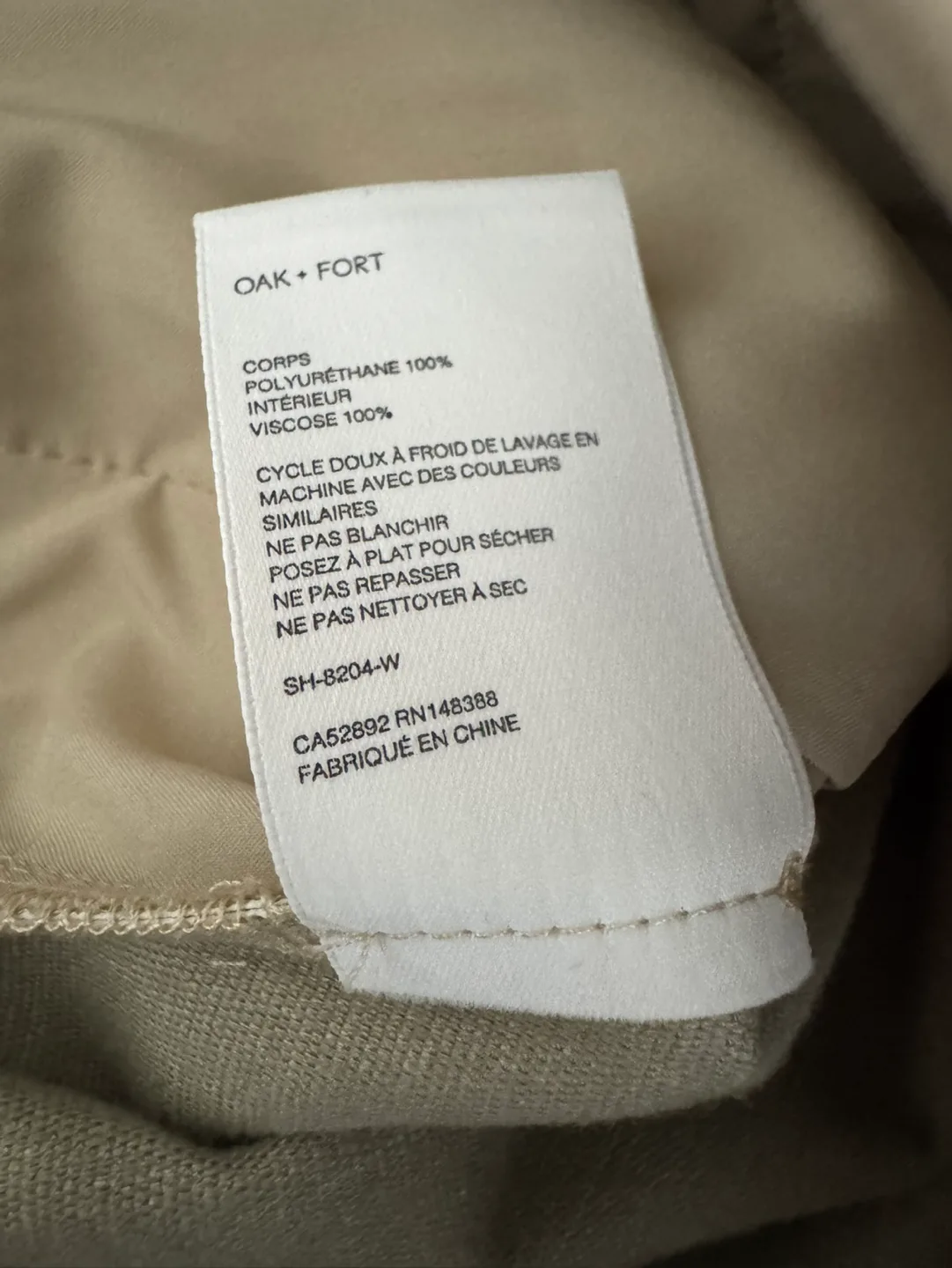 Oak + Fort Beige Leather Shorts image indicator(9)
