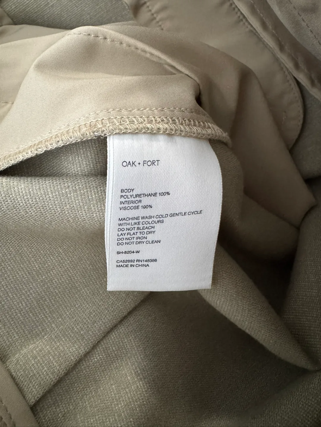 Oak + Fort Beige Leather Shorts image indicator(7)