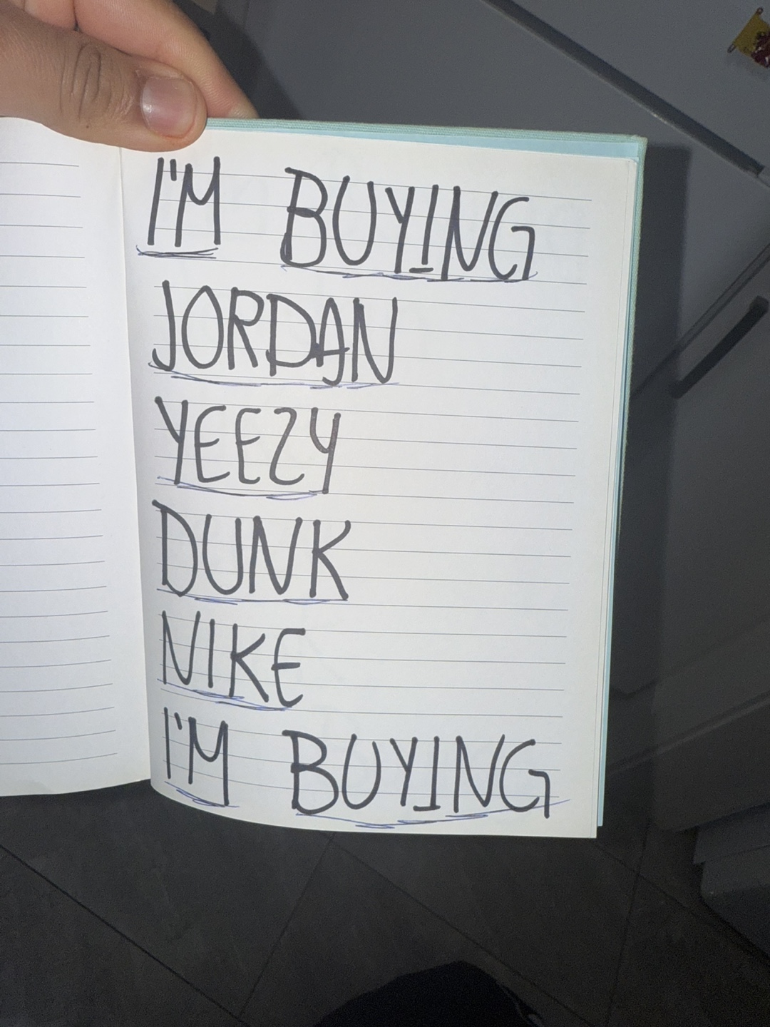 I’m buying shoes