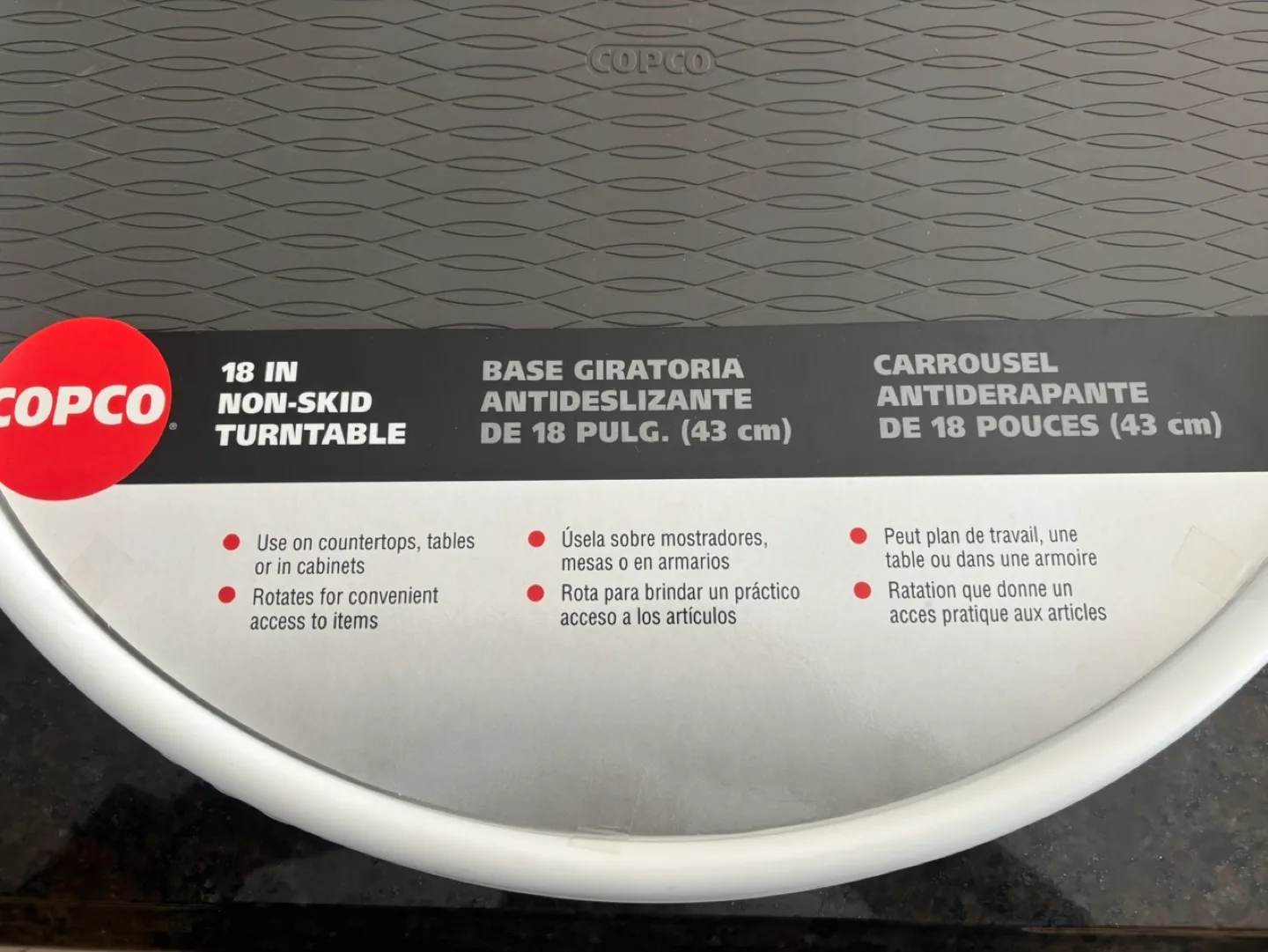 18”(43cm) Copco Non Skid Lazy Susan/Turntable image indicator(2)