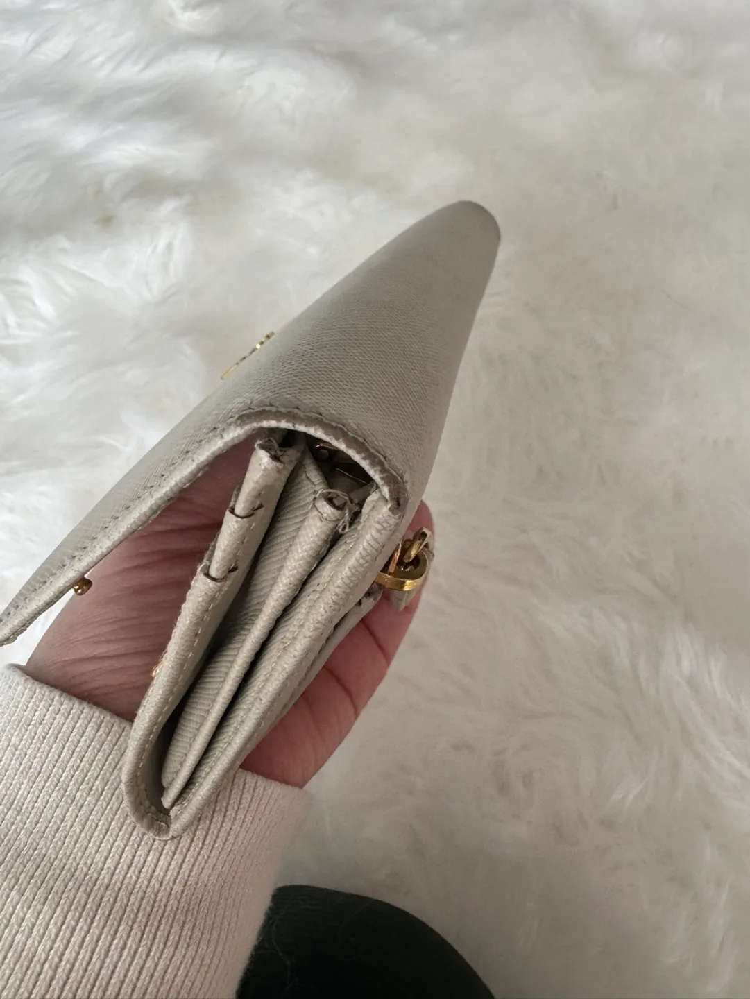 Prada Saffiano Leather Wallet - Cera image indicator(6)