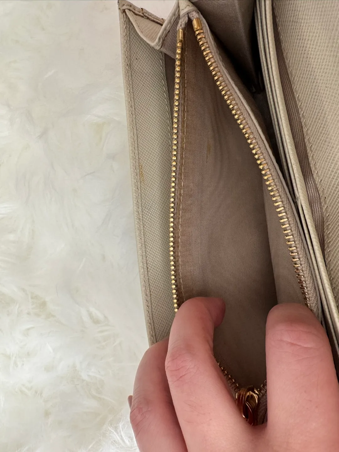 Prada Saffiano Leather Wallet - Cera image indicator(9)