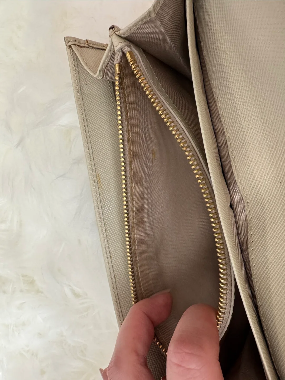 Prada Saffiano Leather Wallet - Cera image indicator(7)