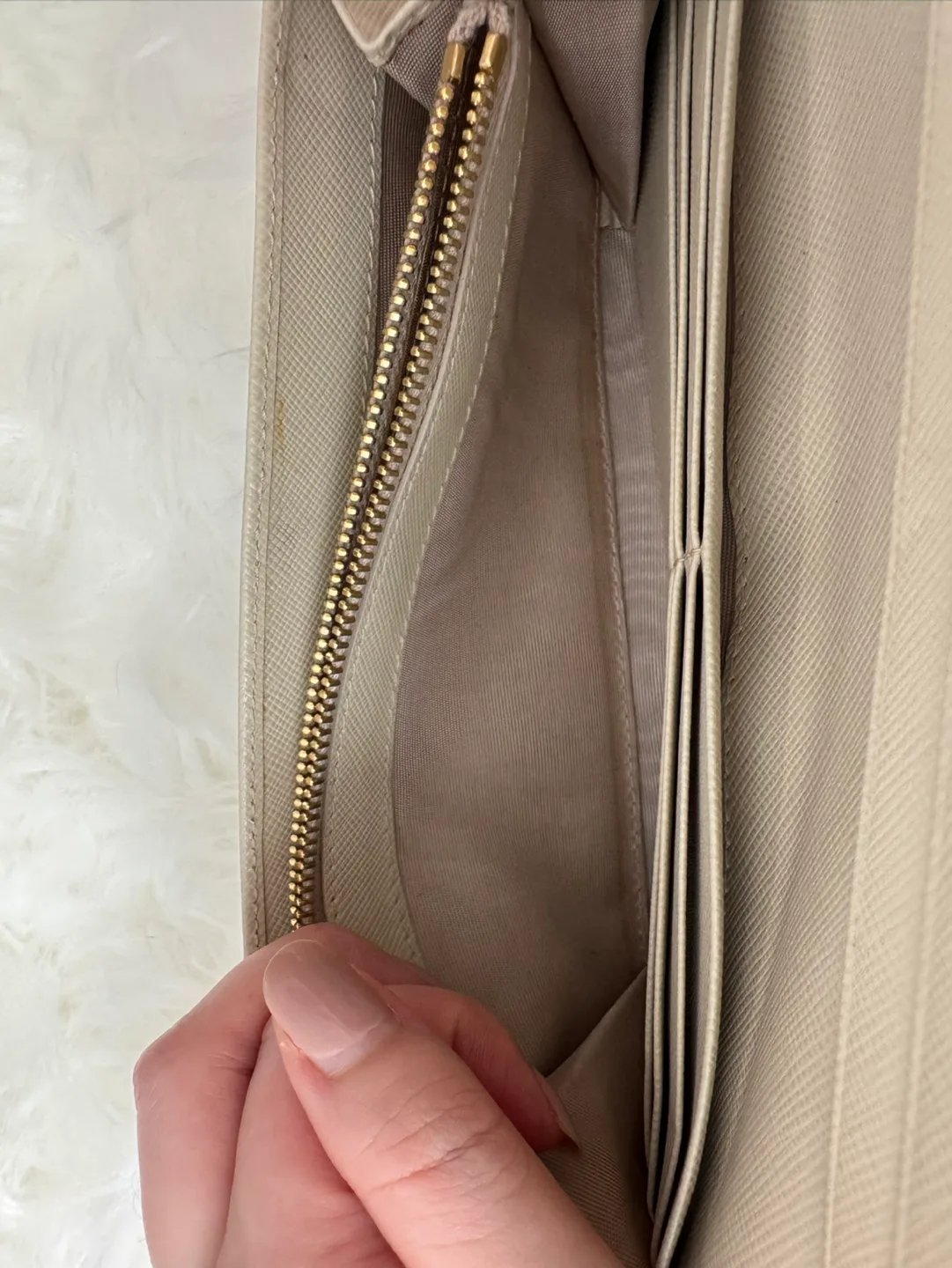 Prada Saffiano Leather Wallet - Cera image indicator(10)