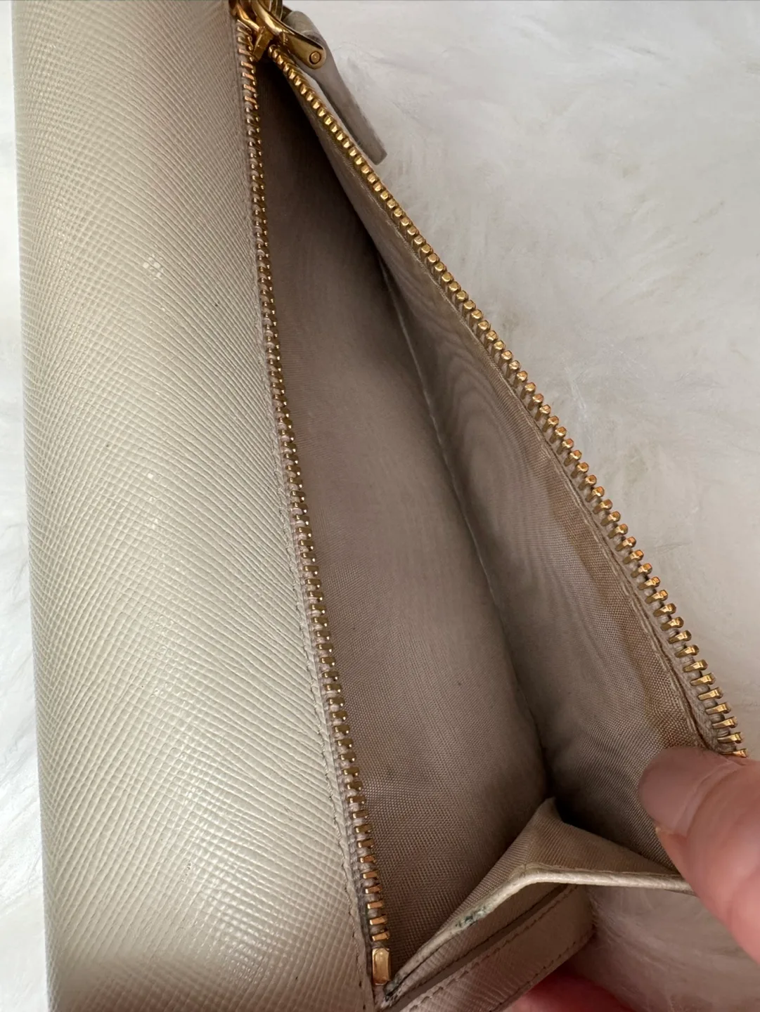 Prada Saffiano Leather Wallet - Cera image indicator(8)