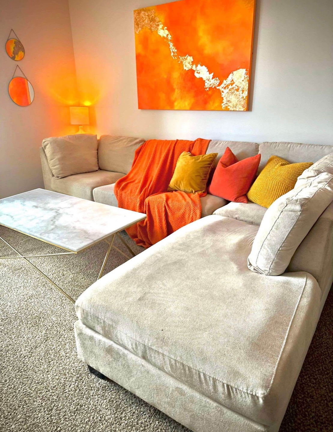 Marble and Gold Coffee Table