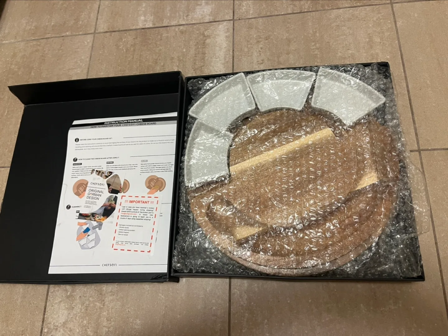 ChefSofi Acacia Wood Cheese Board and Platter Set image indicator(3)