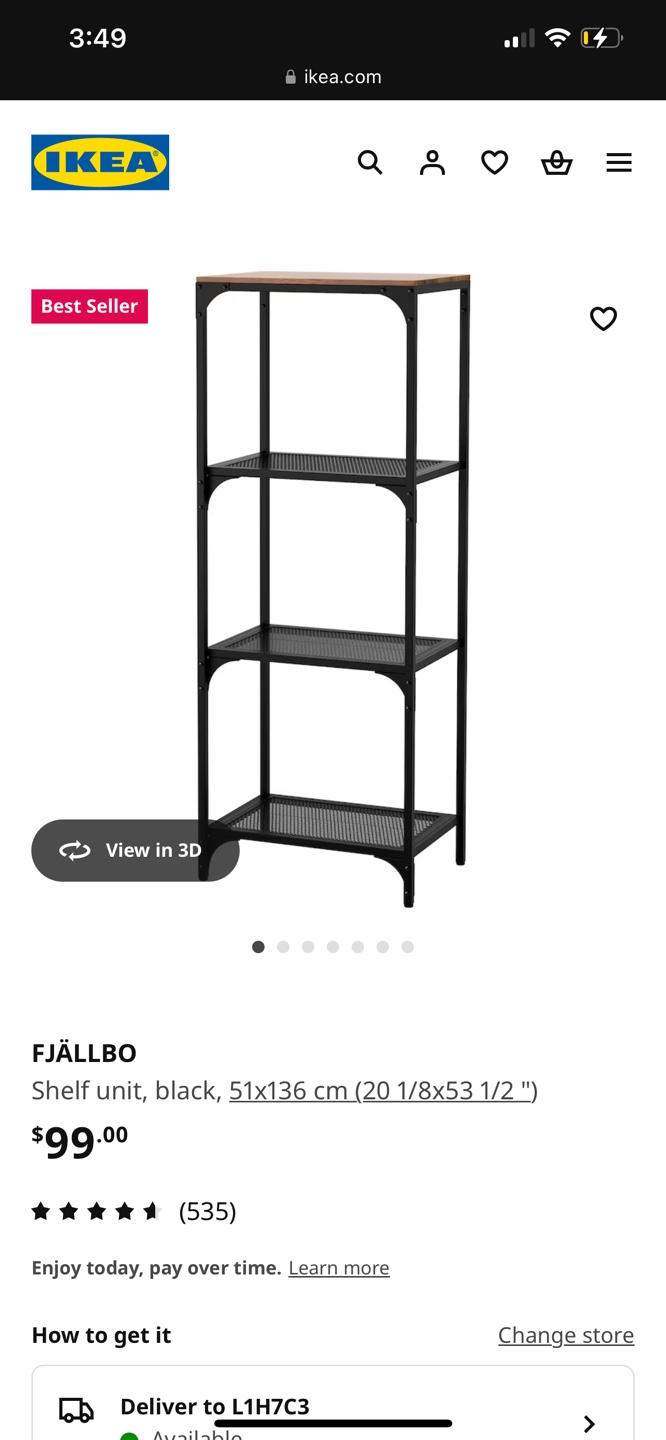 IKEA FJÄLLBO Shelf Unit - painted white - photo 2