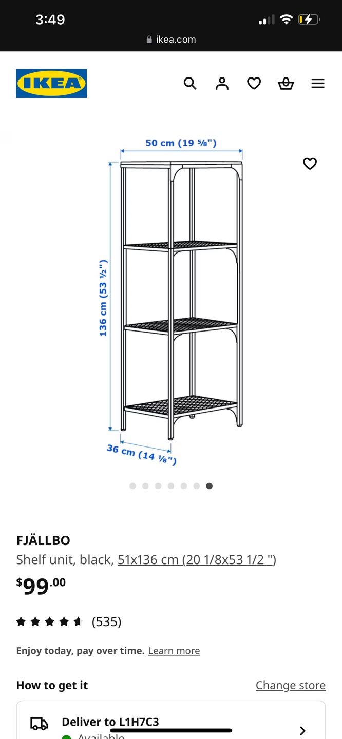 IKEA FJÄLLBO Shelf Unit - painted white - photo 3