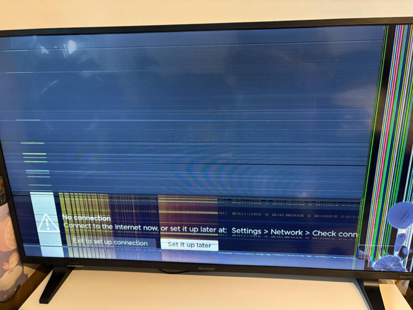 Damaged Sharp Smart TV - For free 42 inch