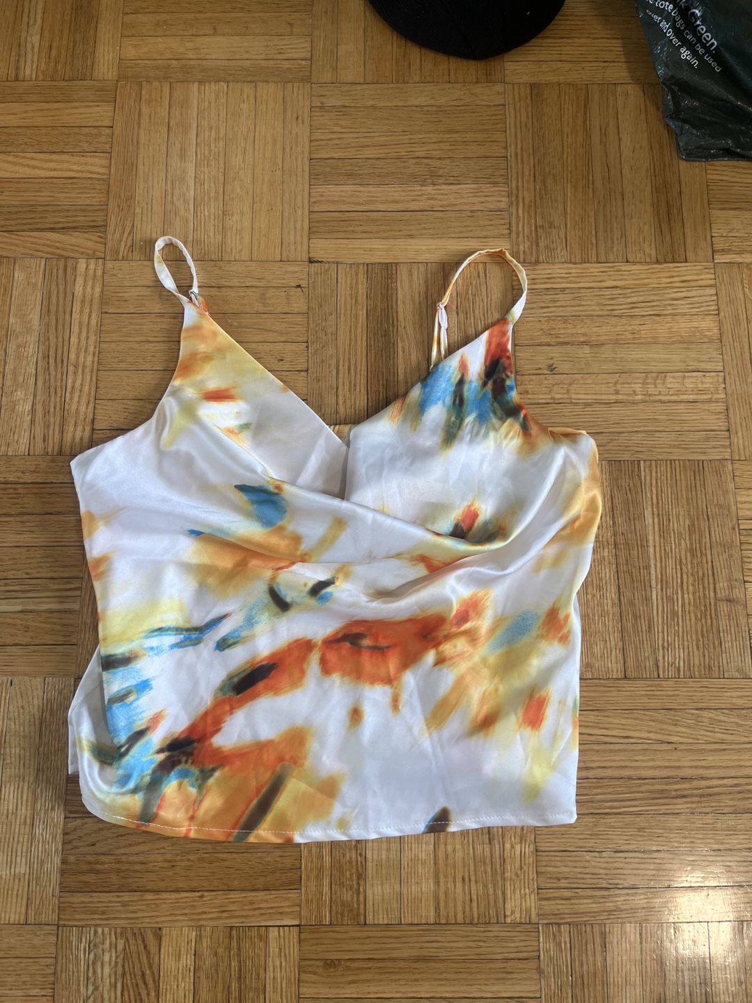 Tie-Dye Satin Cami Top