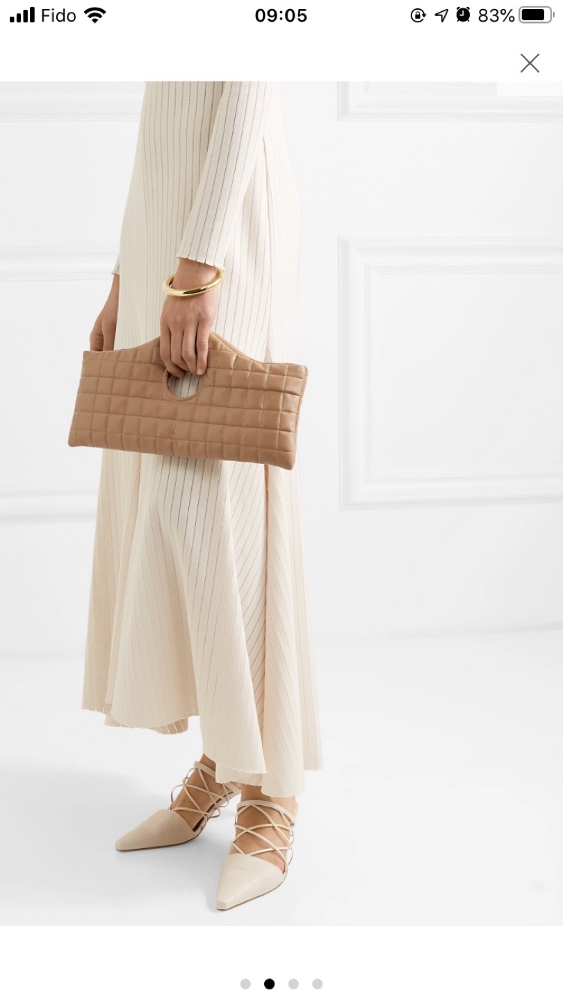 A.W.A.K.E.MODE Tan quilted leather clutch - photo 5