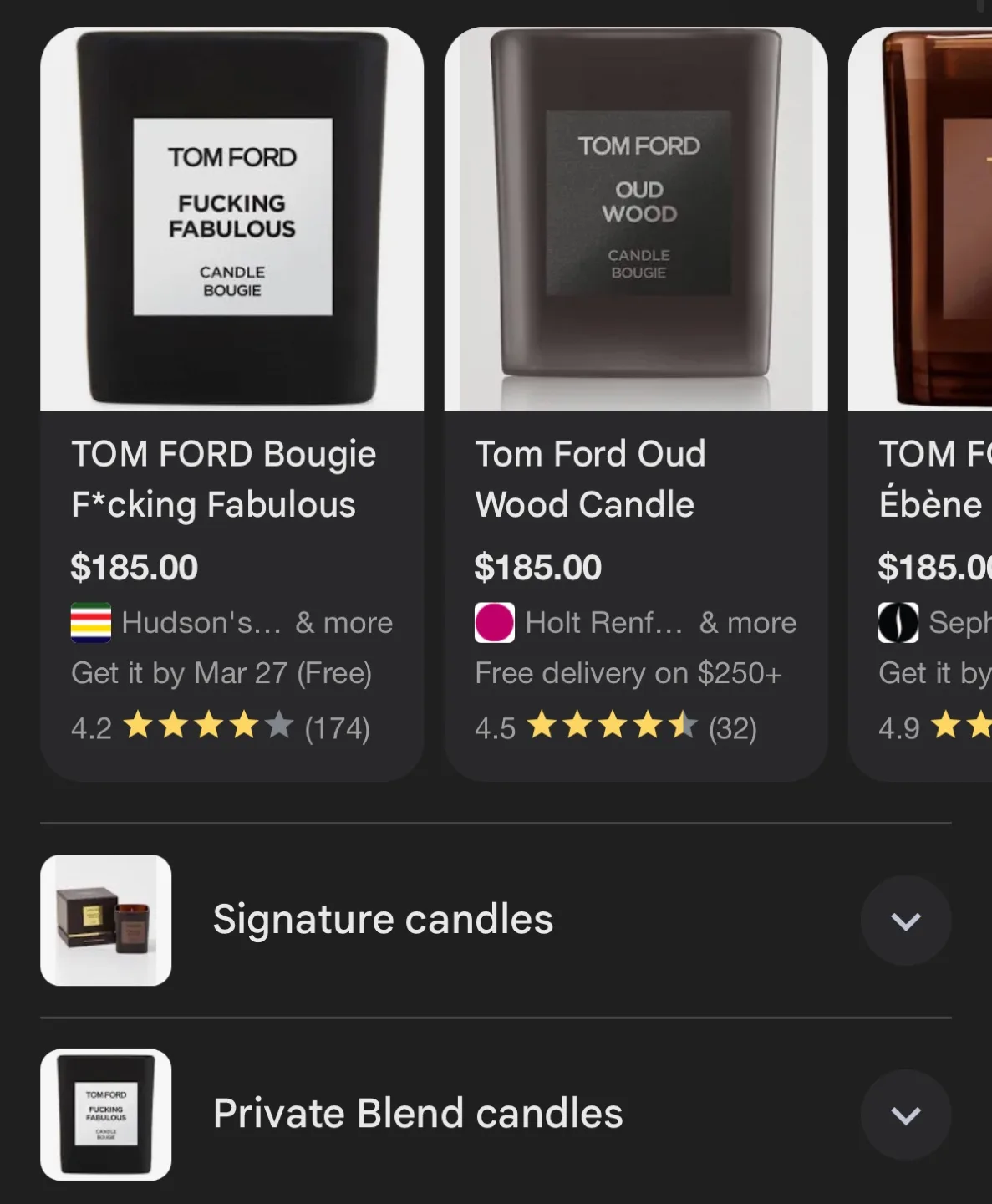 Tom Ford Mandarino di Amalfi Candle image indicator(5)