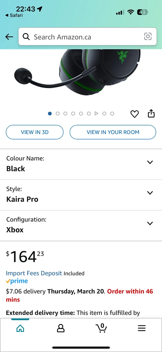 Razer Kaira Pro Wireless Gaming Headset for Xbox - Black image indicator(2)