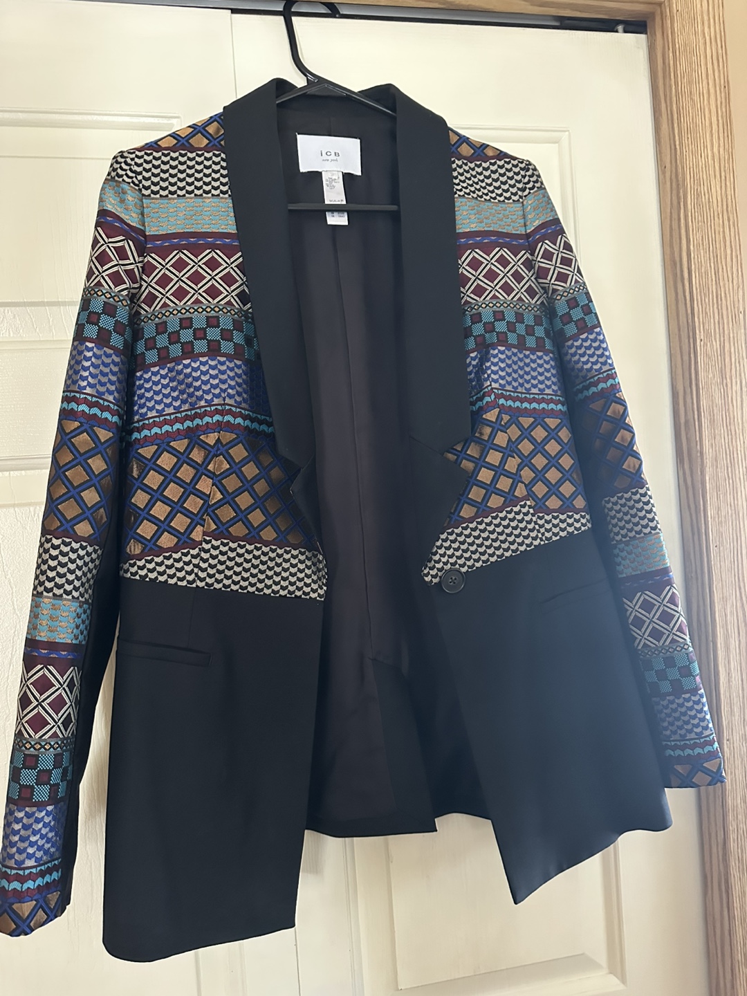 ICB New York Women's Blazer - Size 2 - Multicoloured Pattern - photo 4