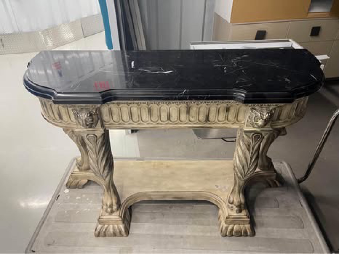 Vintage Marble Top Console Table - photo 5