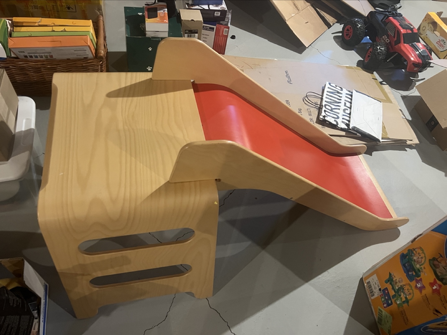 Wooden Toddler Slide and Chair