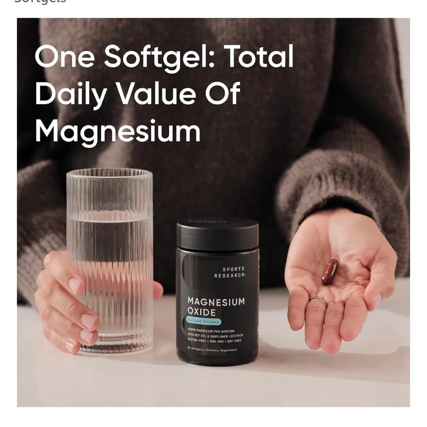 Sports Research Magnesium Oxide - 90 Softgels image indicator(5)