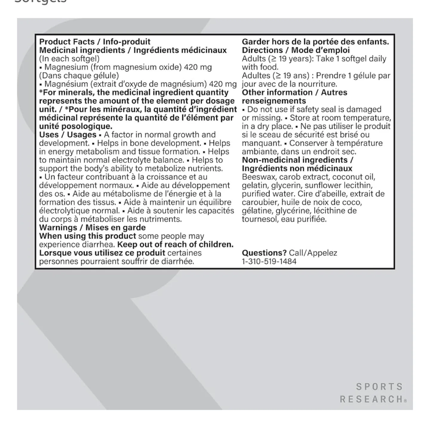 Sports Research Magnesium Oxide - 90 Softgels image indicator(6)