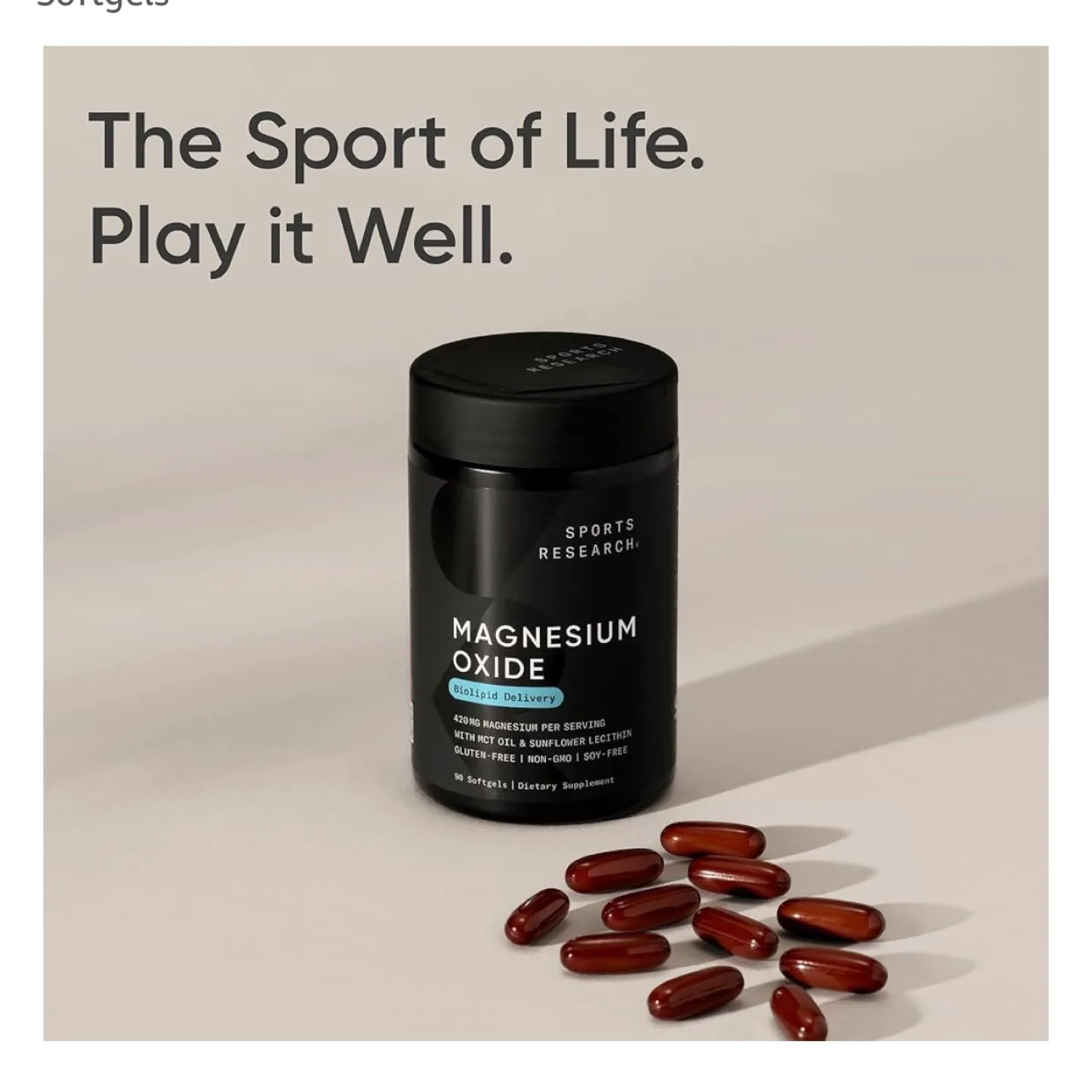 Sports Research Magnesium Oxide - 90 Softgels image indicator(7)