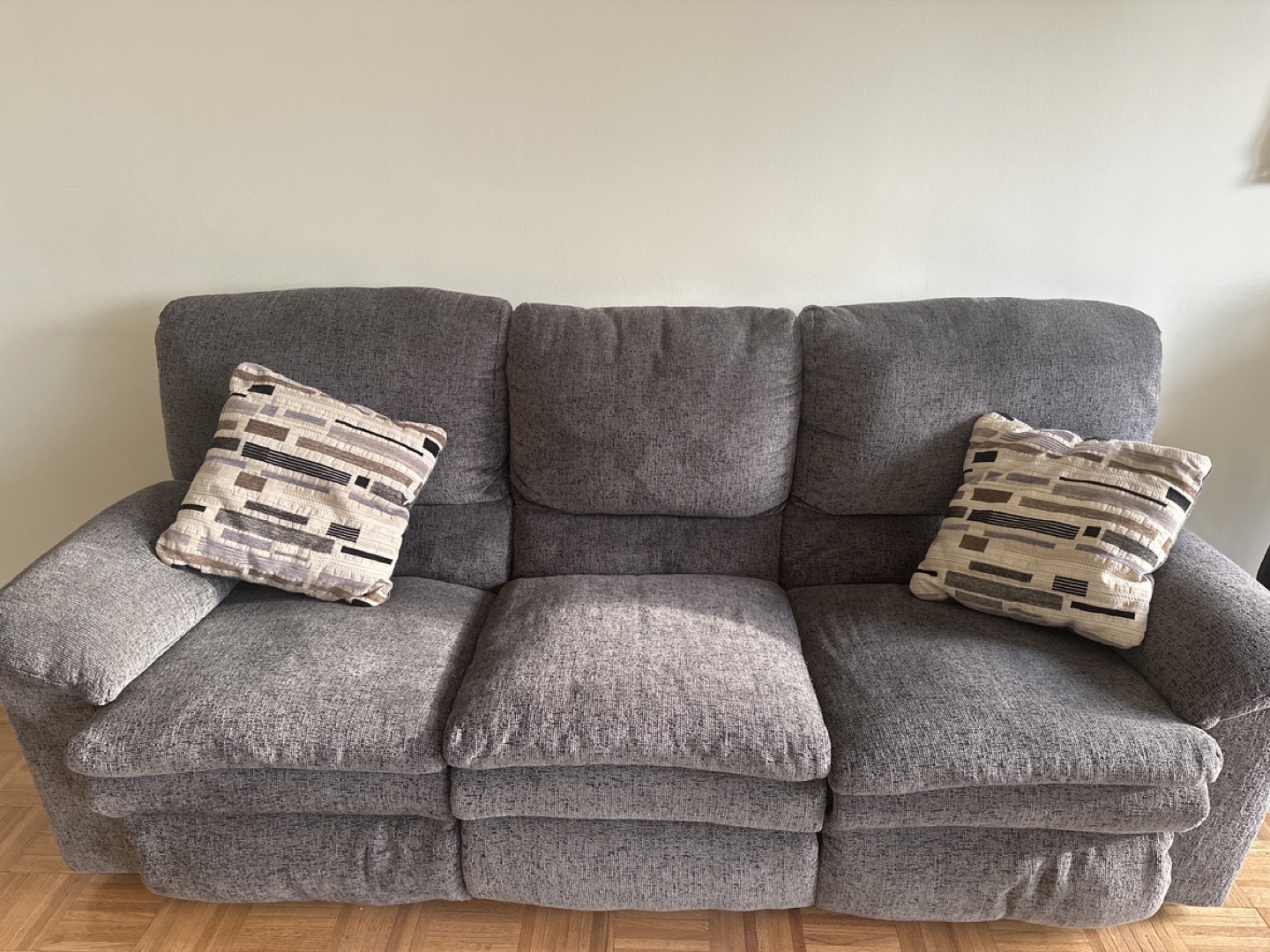 Reclining Sofa - Grey Fabric - photo 2