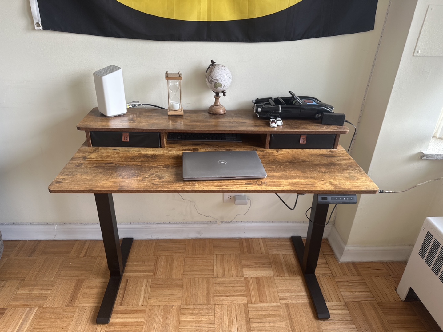 Electric Standing Desk with Drawers