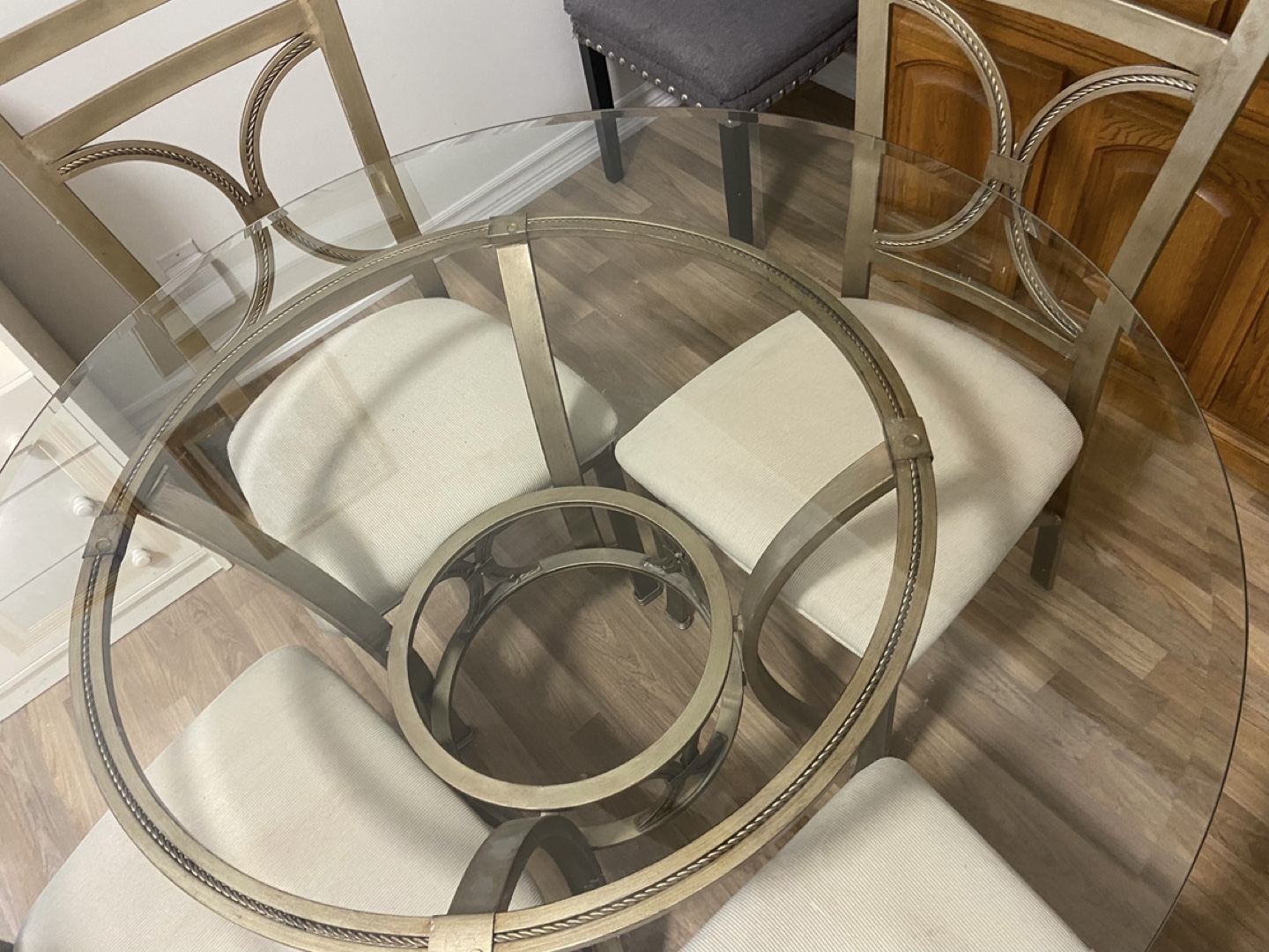 Glass Dining Table with chairs - photo 2
