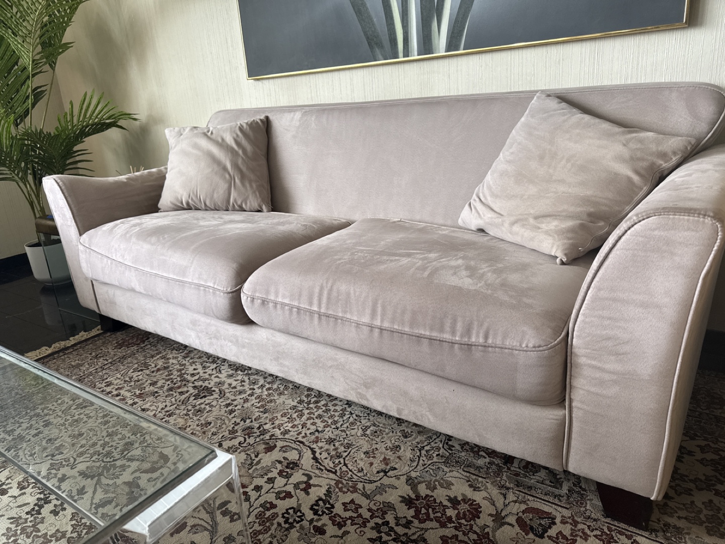 Beige Loveseat and Sofa - photo 4