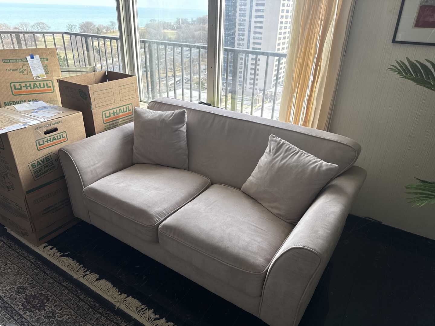 Beige Loveseat and Sofa - photo 5