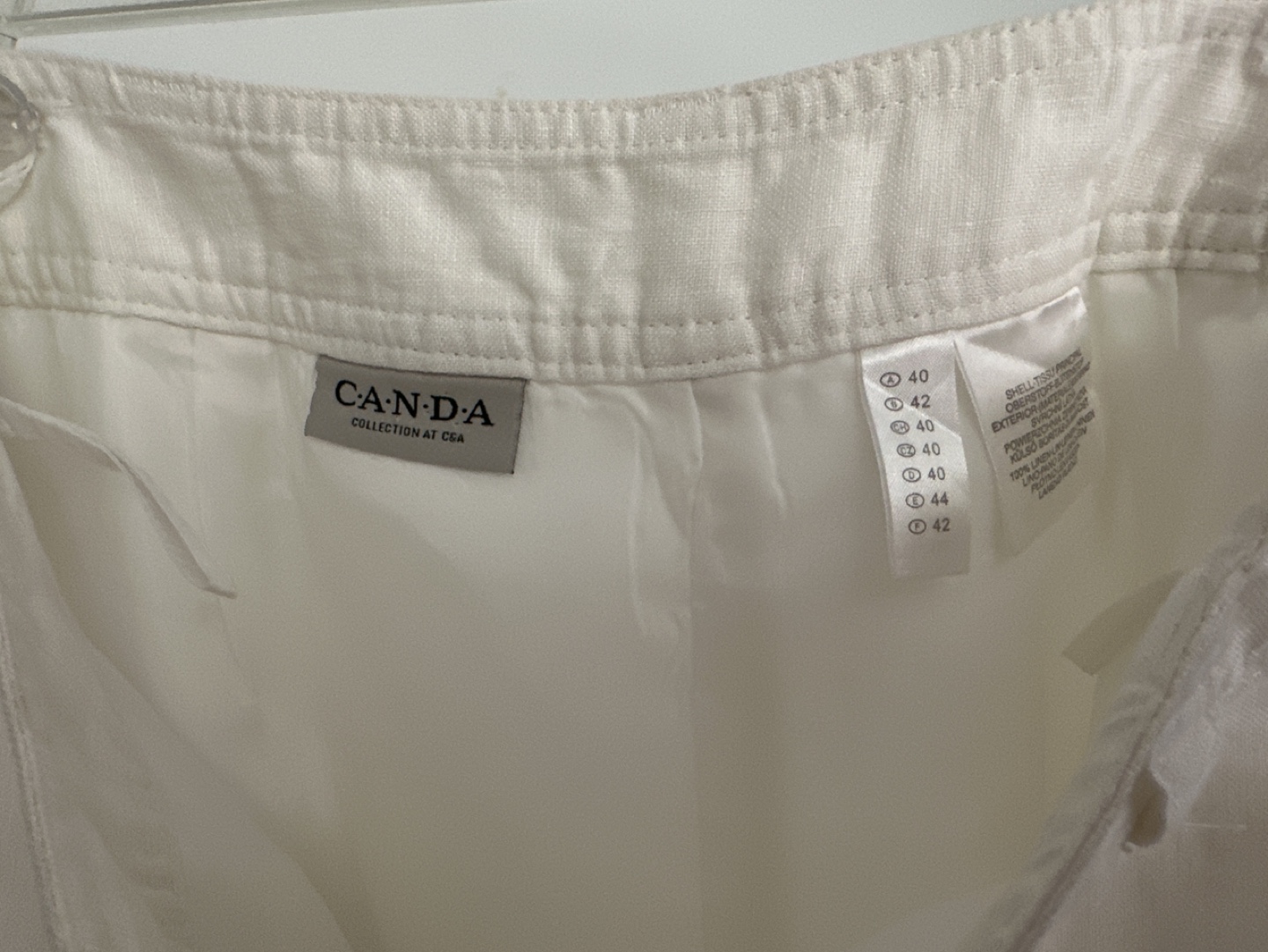 CAN&DA Collection at CSA White Linen Midi Skirt - photo 3