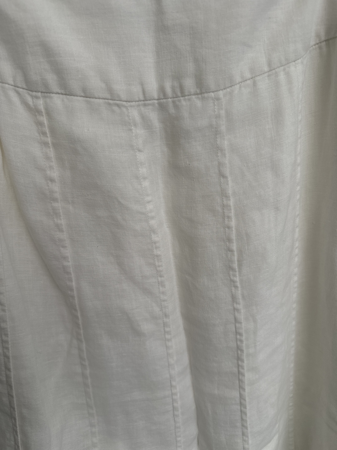 White linen midi skirt - photo 2