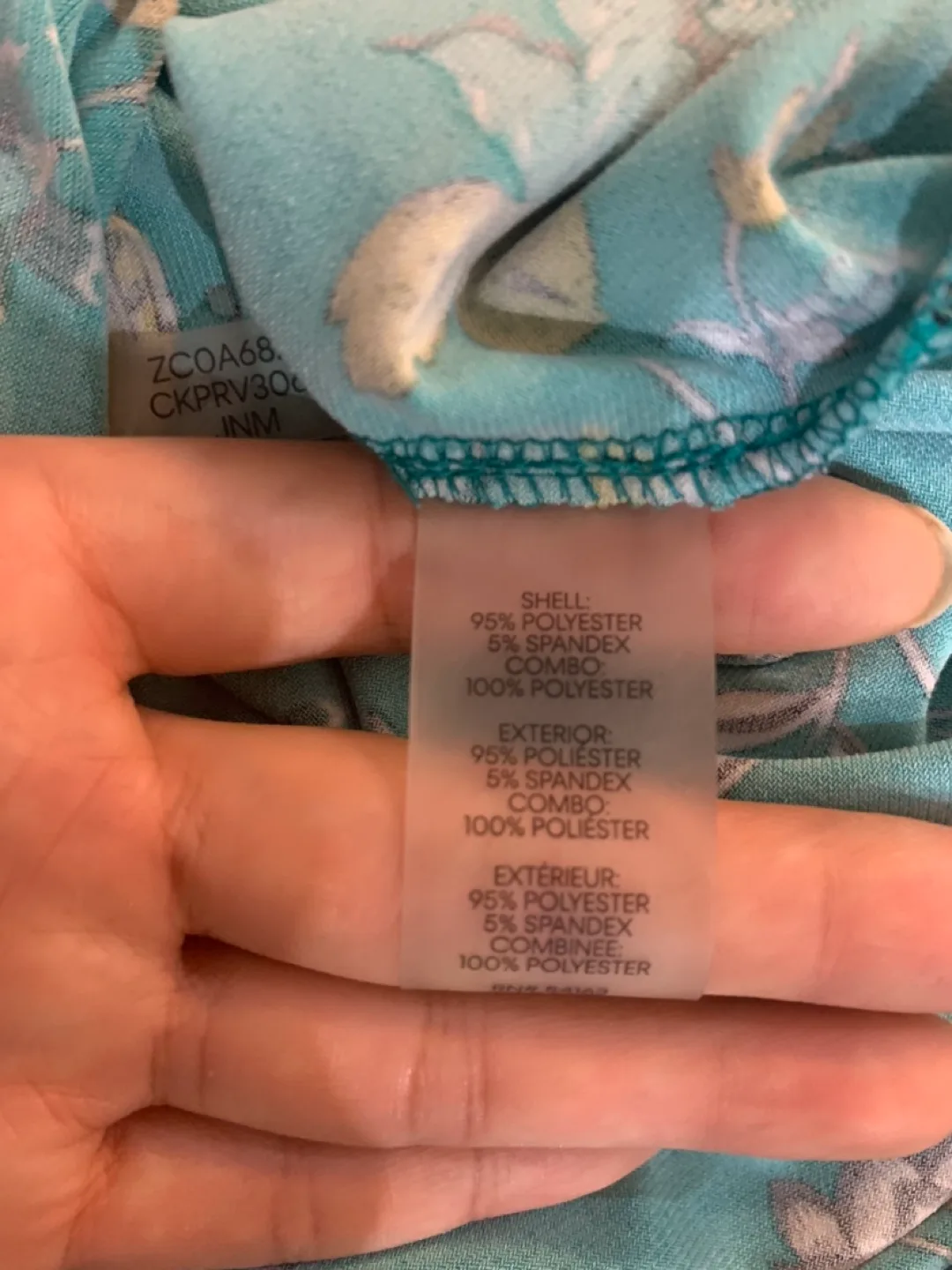 Calvin Klein Teal Floral Blouse image indicator(2)