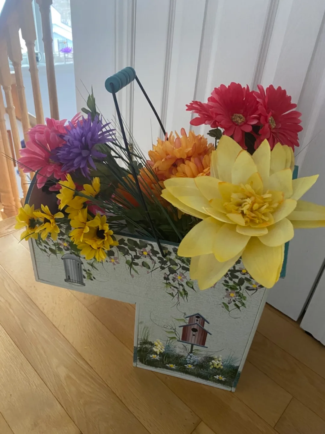 Wood decorative 2 tier step planters box! image indicator(9)