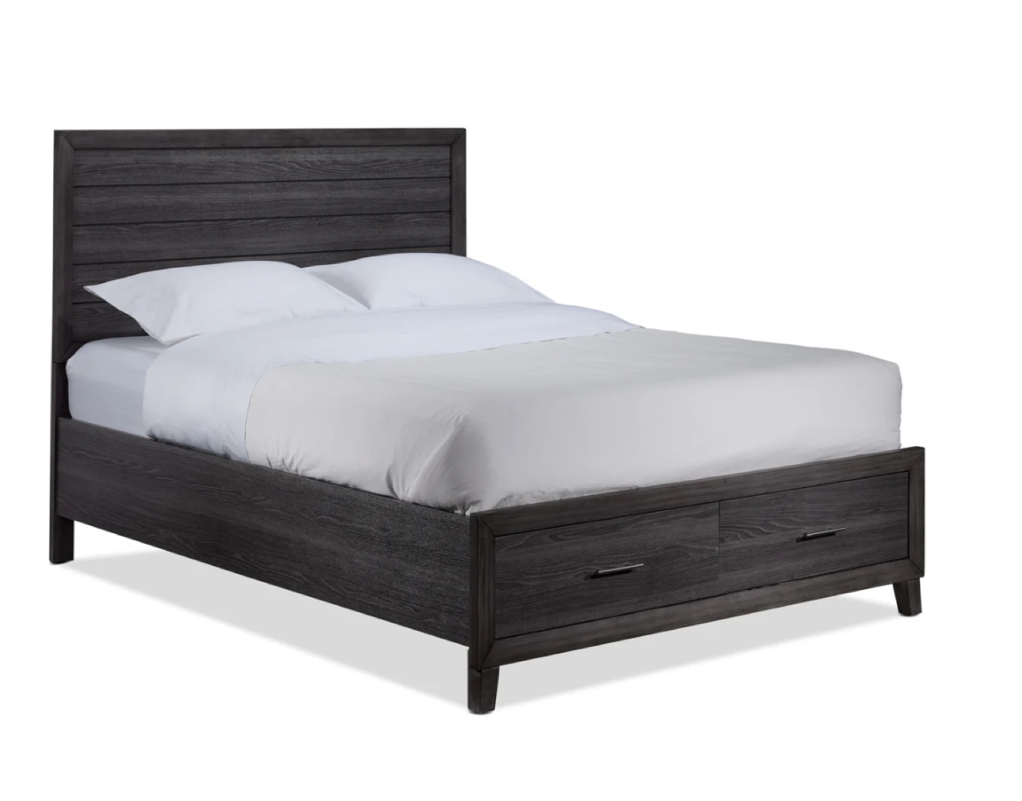 Leon’s Double Bed Frame with Storage Drawers - Dark Grey - photo 2
