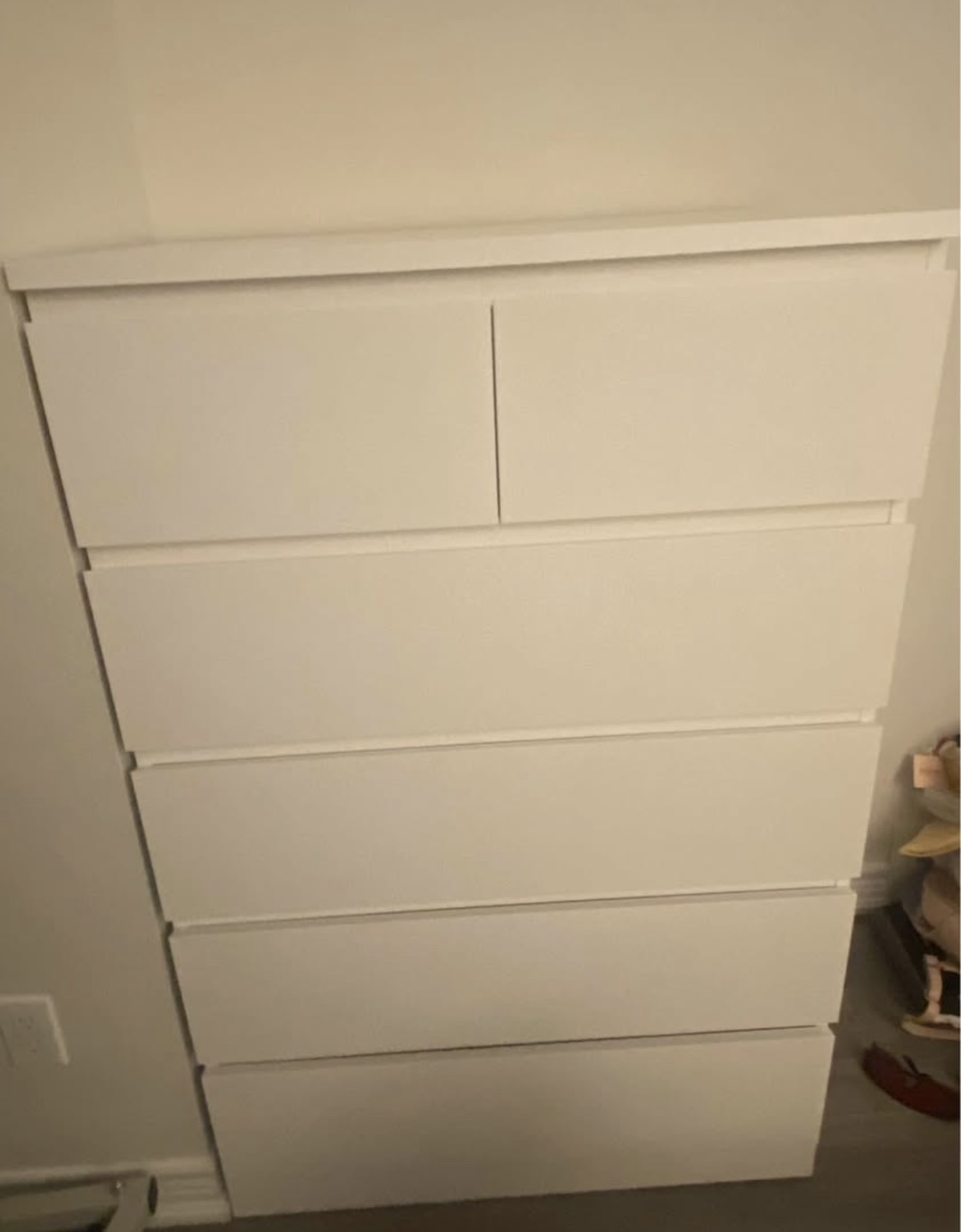 White 5-Drawer Chest of Drawers