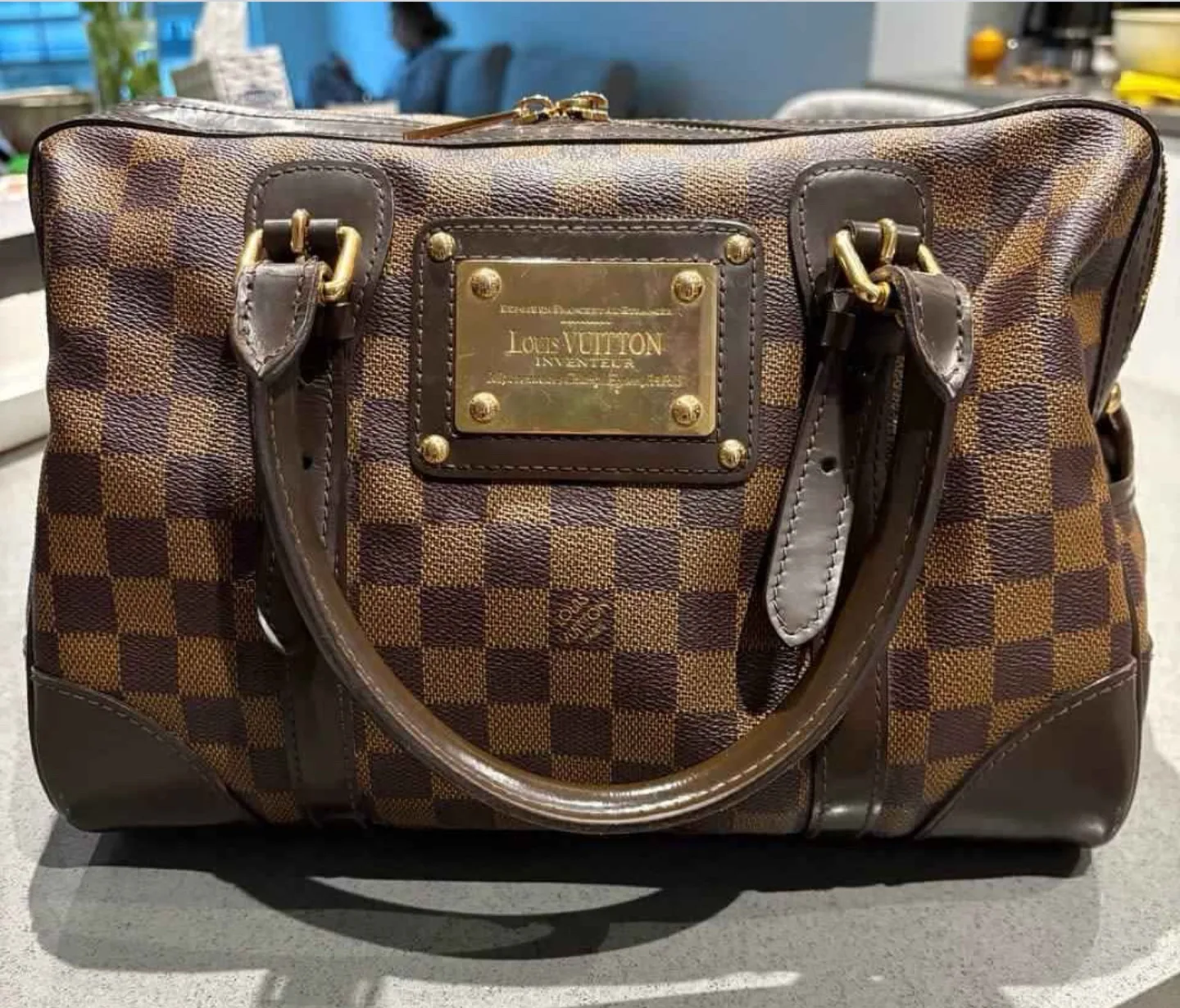 Authentic Louis Vuitton Damier Azur Handbag image indicator(2)