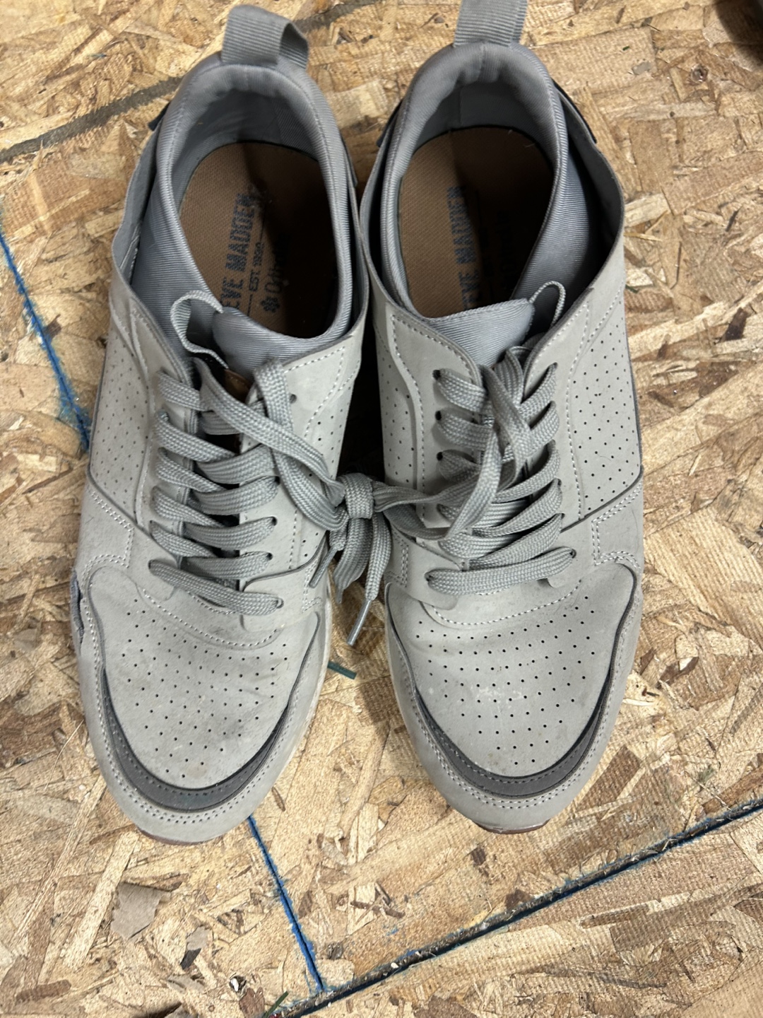 Steve Madden Men's Grey Suede Sneakers - Size 10M