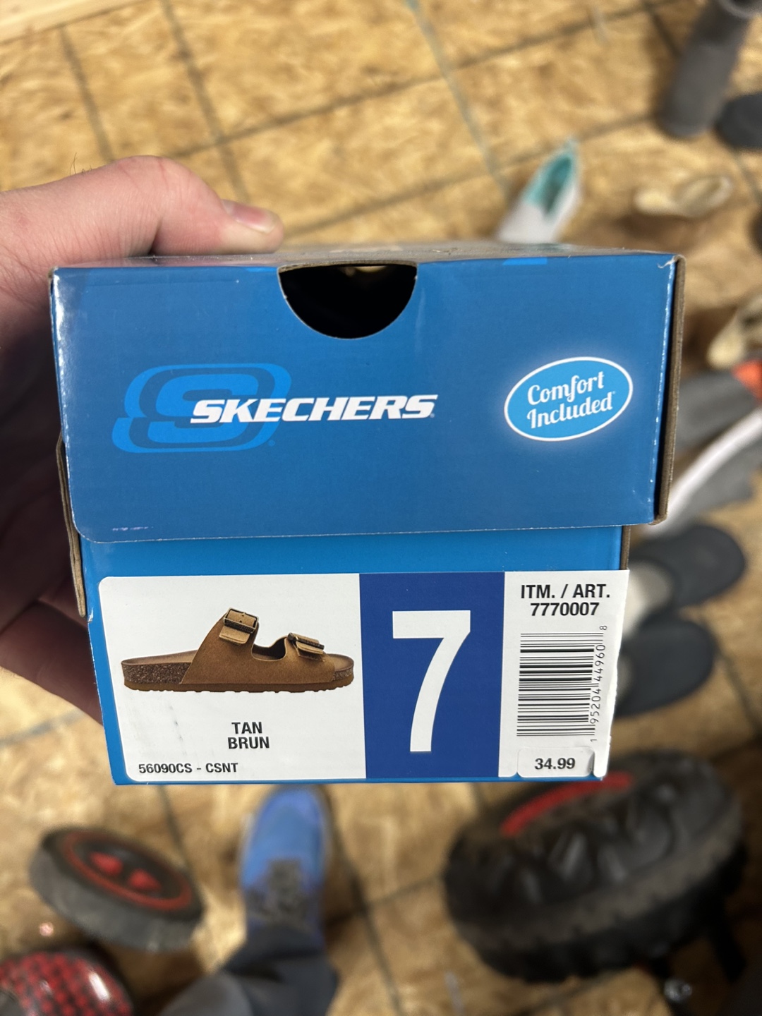 Skechers Women's Tan Suede Sandals - Size 7