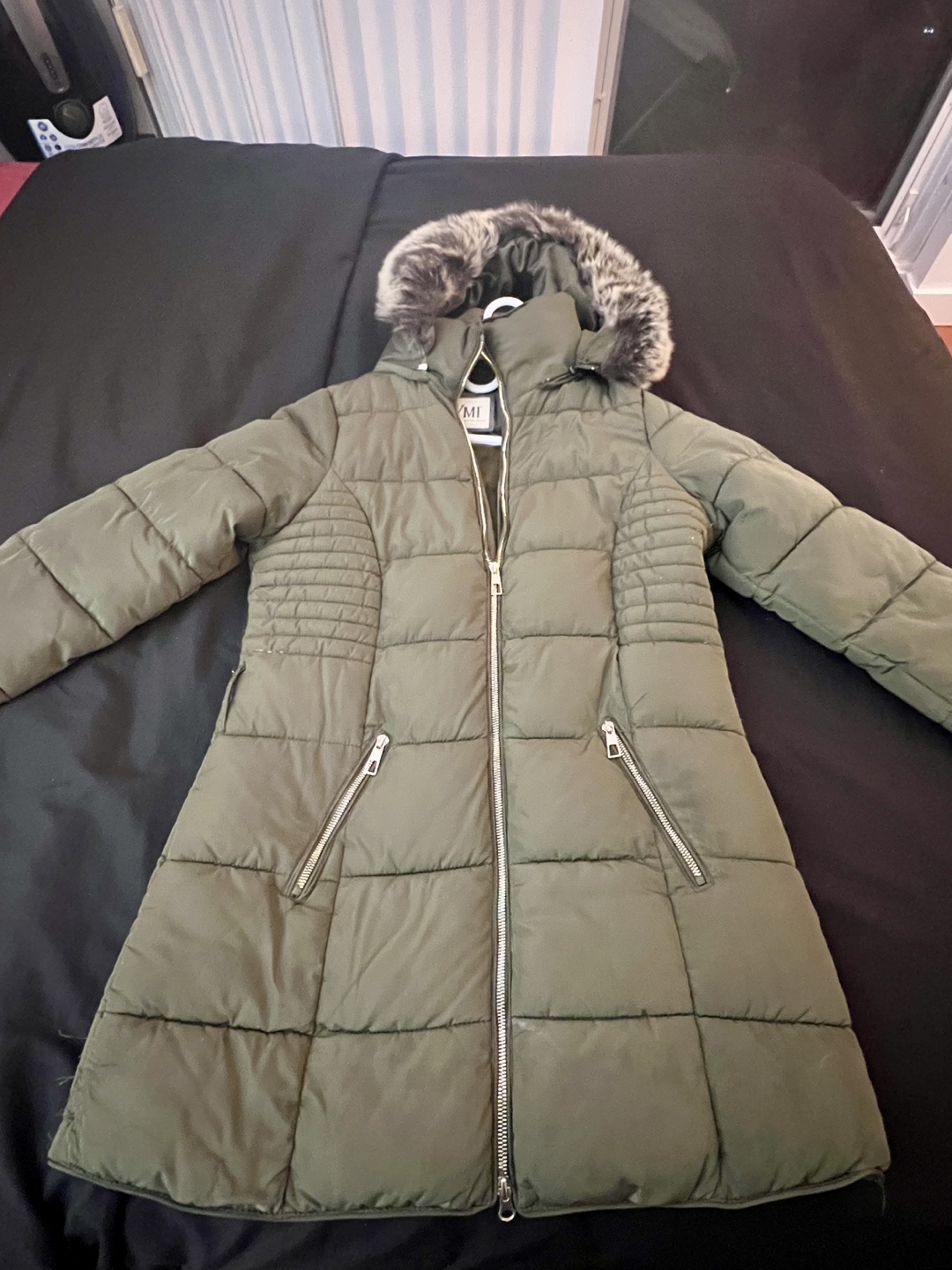 Women's Olive Green Puffer Jacket
