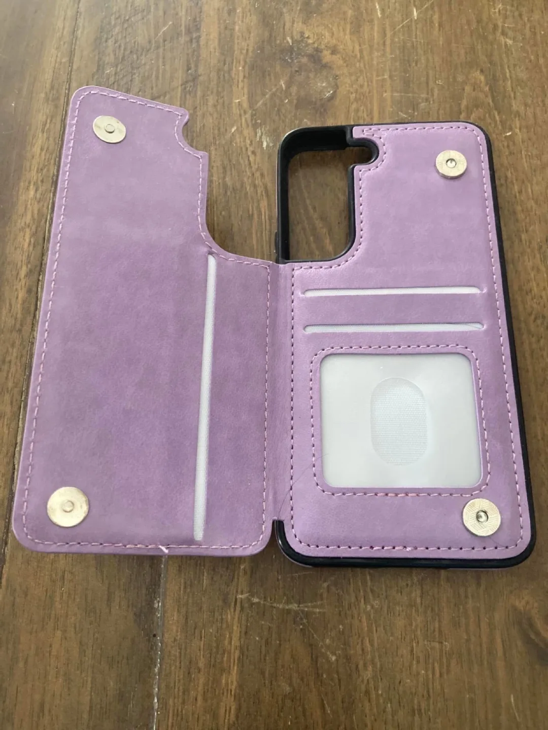 Two phone wallet cases; Pink Tree of Life & Purple Mandala image indicator(5)