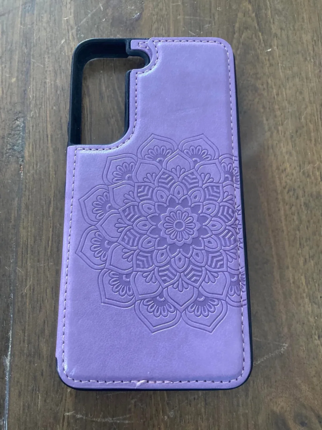 Two phone wallet cases; Pink Tree of Life & Purple Mandala image indicator(4)