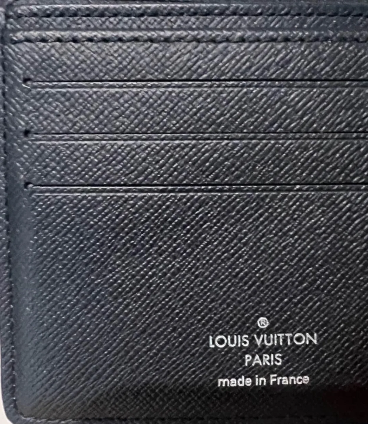 LOUIS VUITTON Black Leather Bifold Wallet image indicator(4)
