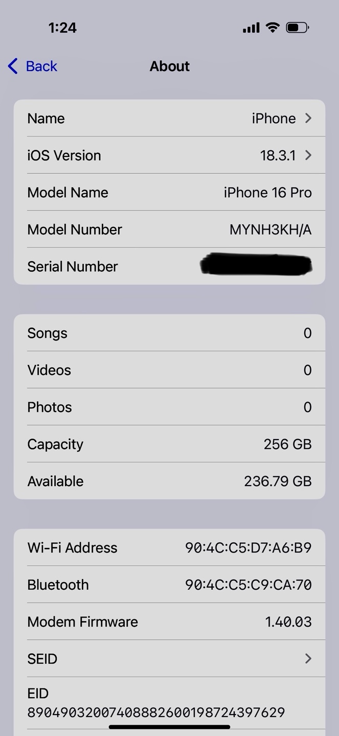 iPhone 16 Pro 256GB(Black) + Case & Cable - photo 5