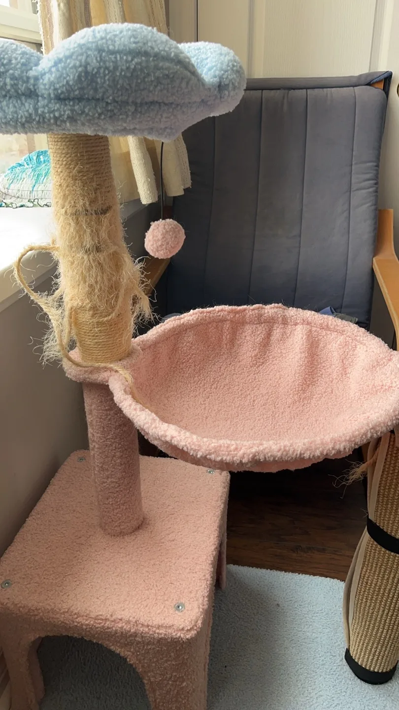 Two Cat Trees - Grey and Pink image indicator(2)