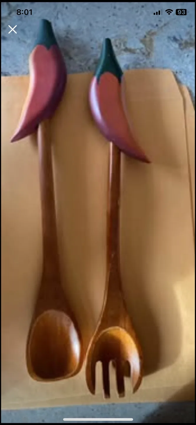 🥕🥕Clayart - Hand-painted Salad Bowl Set image indicator(4)