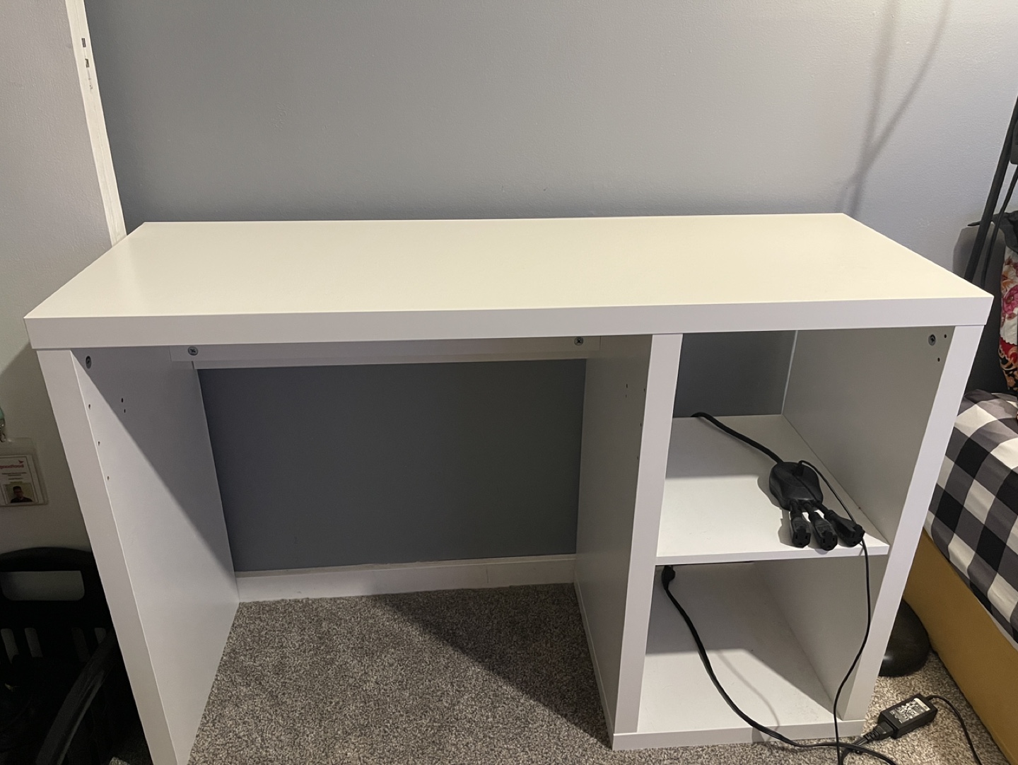 White Desk with Storage