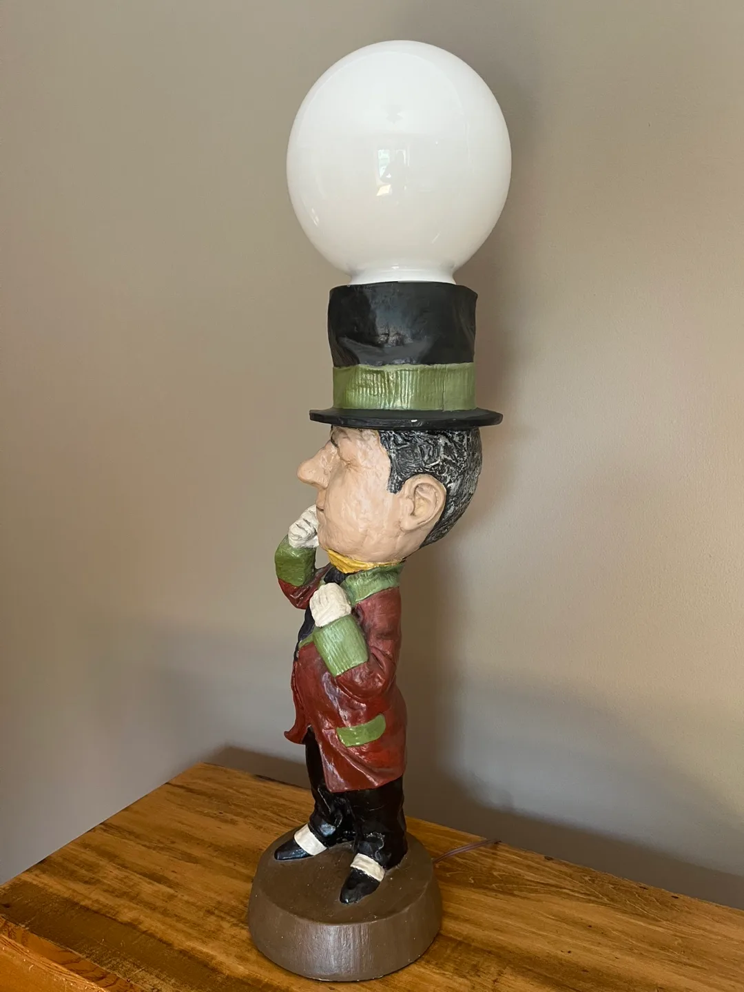 Lamp - Vintage 1970s W.C. Fields Globe Lamp image indicator(3)